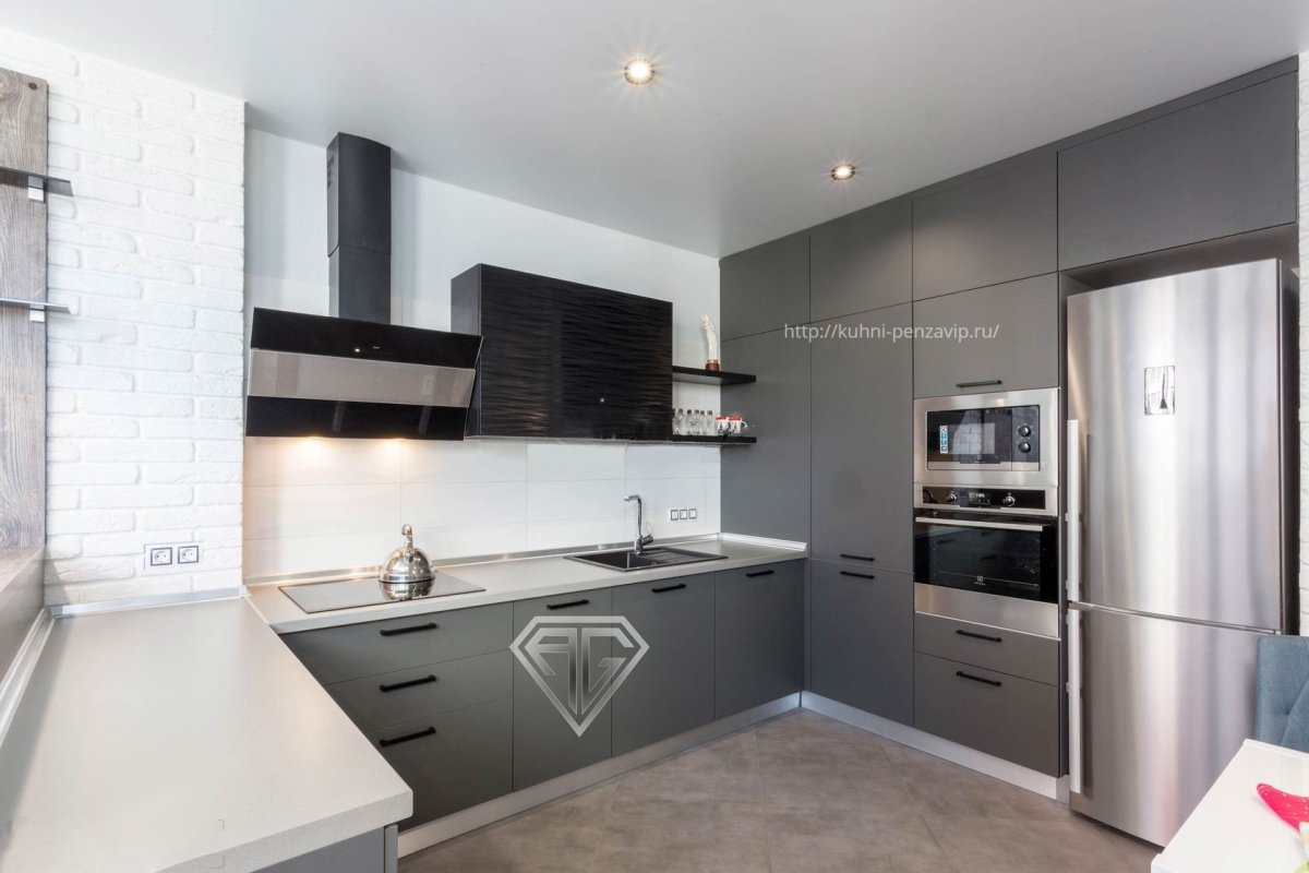 Кухня икеа Воксторп графит