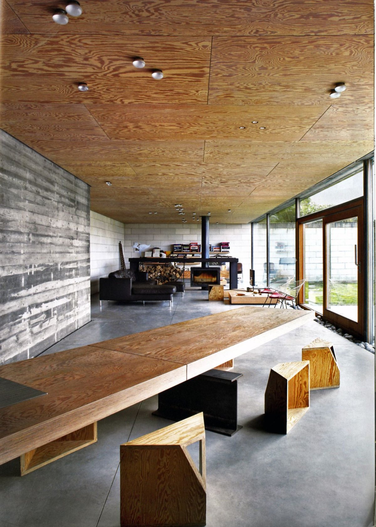 Фанера в интерьере