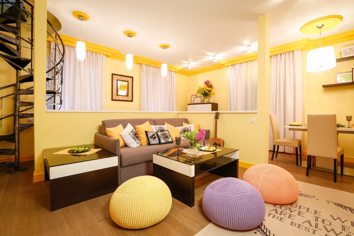 Интерьер в желтых тонах