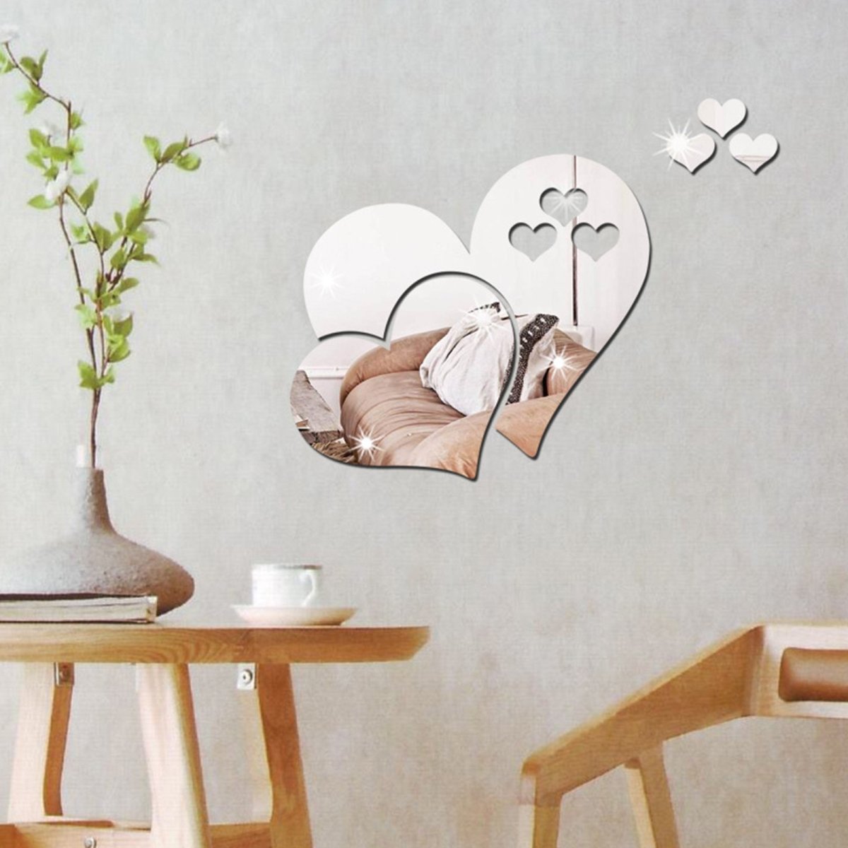 Зеркальные наклейки на стену