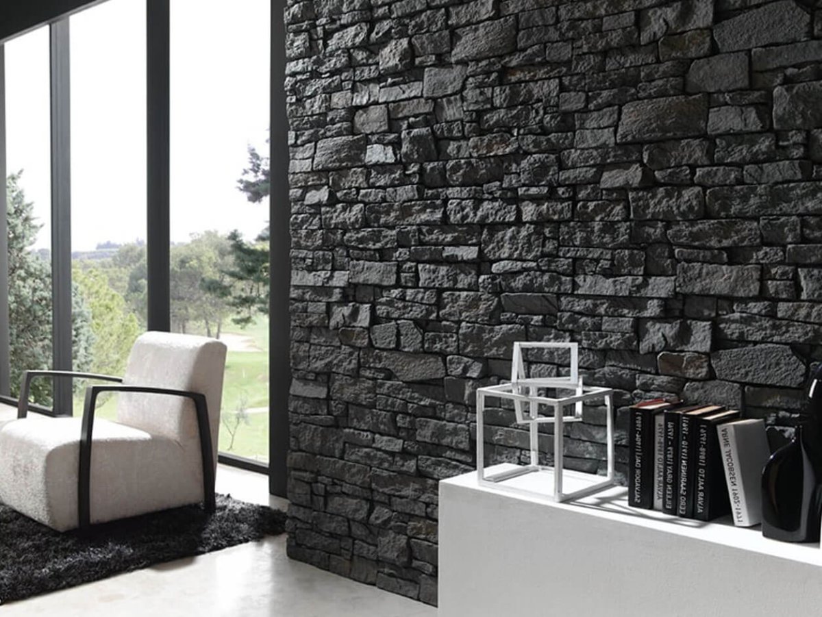 Декоративная панель кварцит серый Грейс