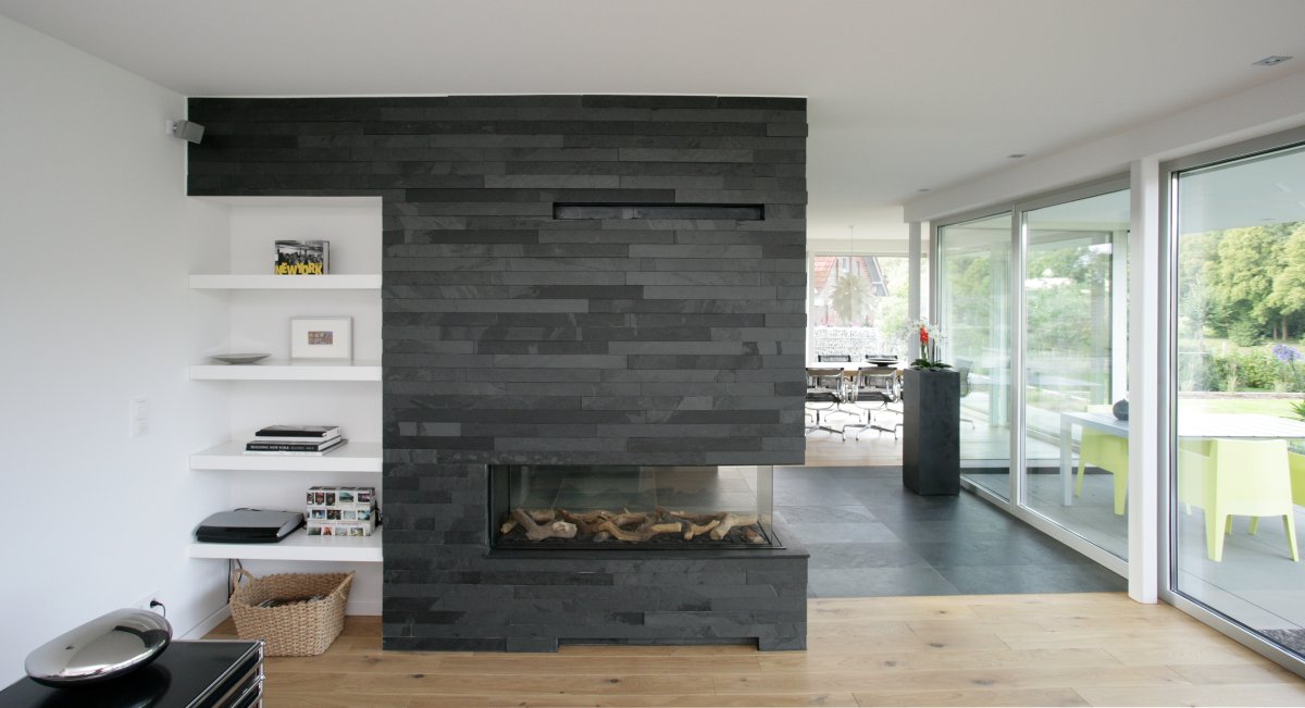 Сланец декоративный камень в интерьере