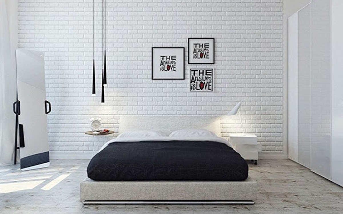 Белые стены в интерьере