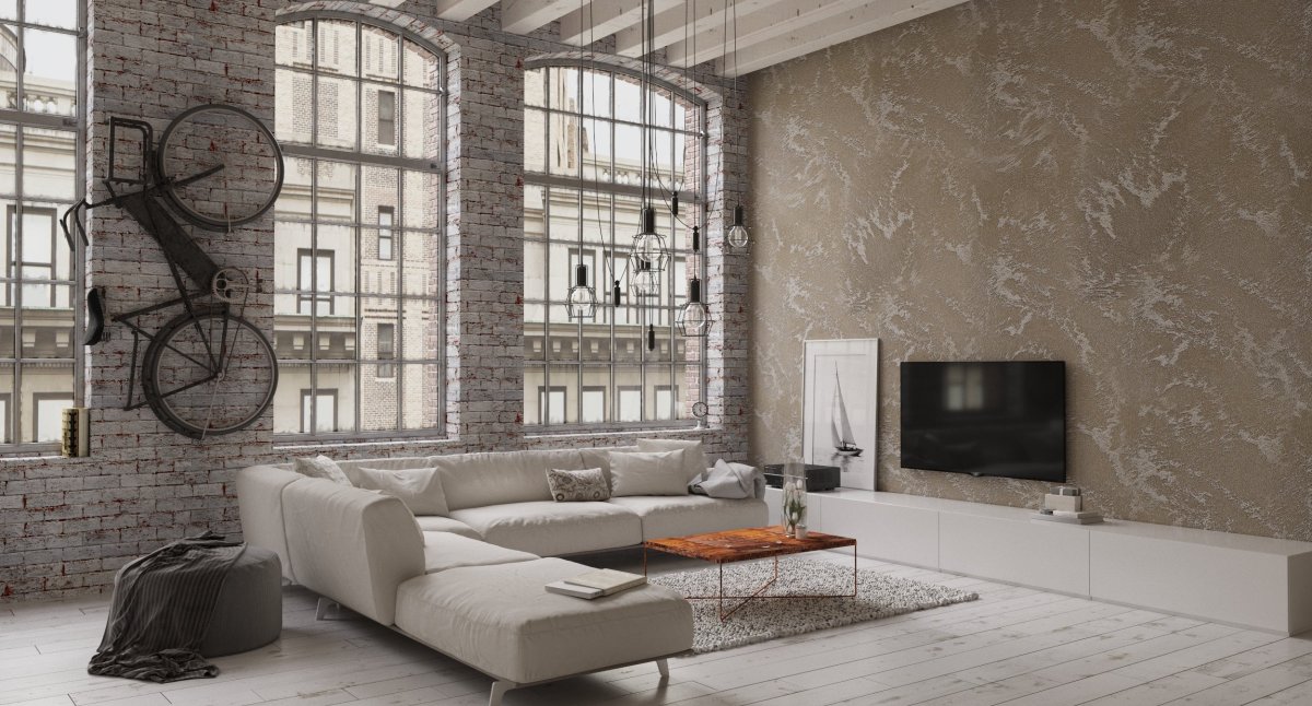 Декоративный кирпич в интерьере