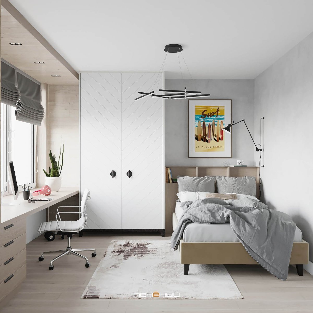 Стильная комната для школьника