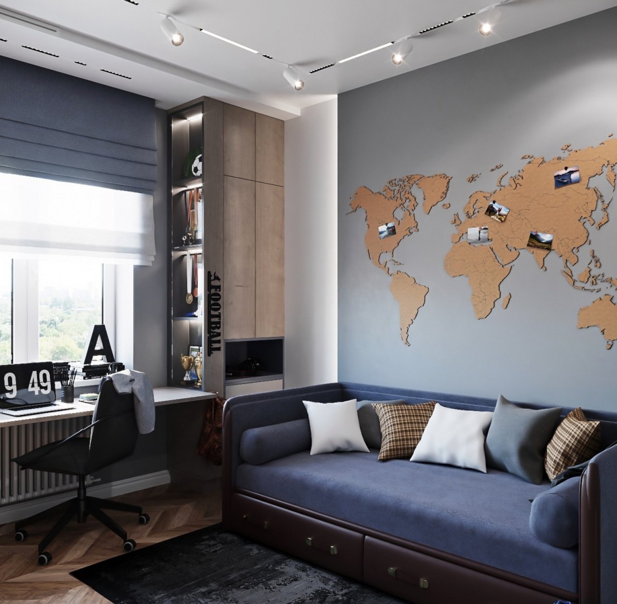 Интерьер детской комнаты для подростка