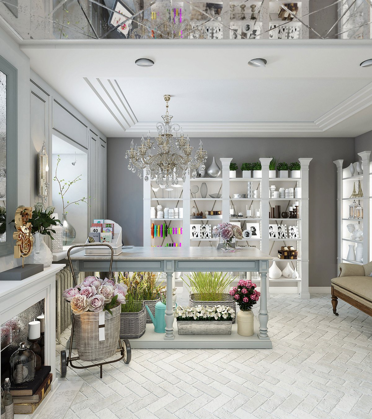 Витрина магазина цветов