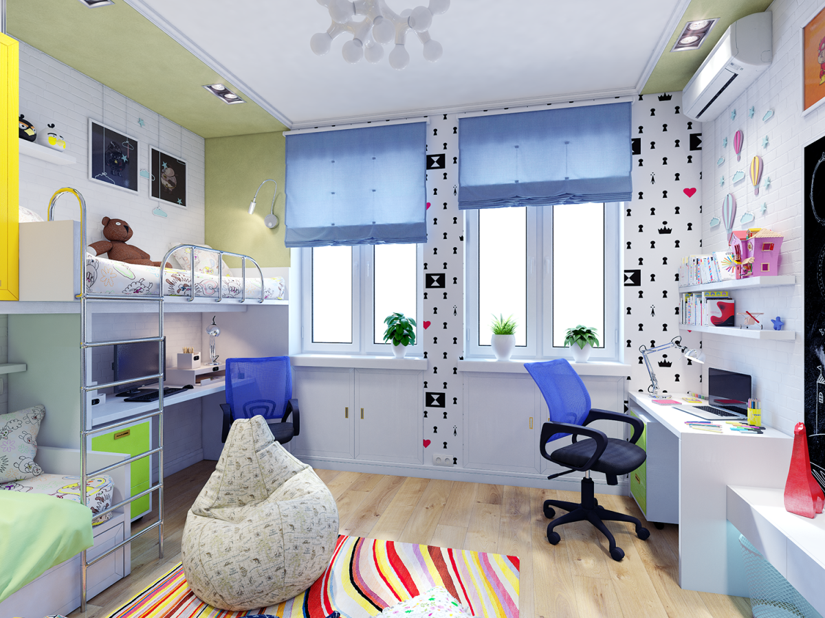 Детская комната с подиумом