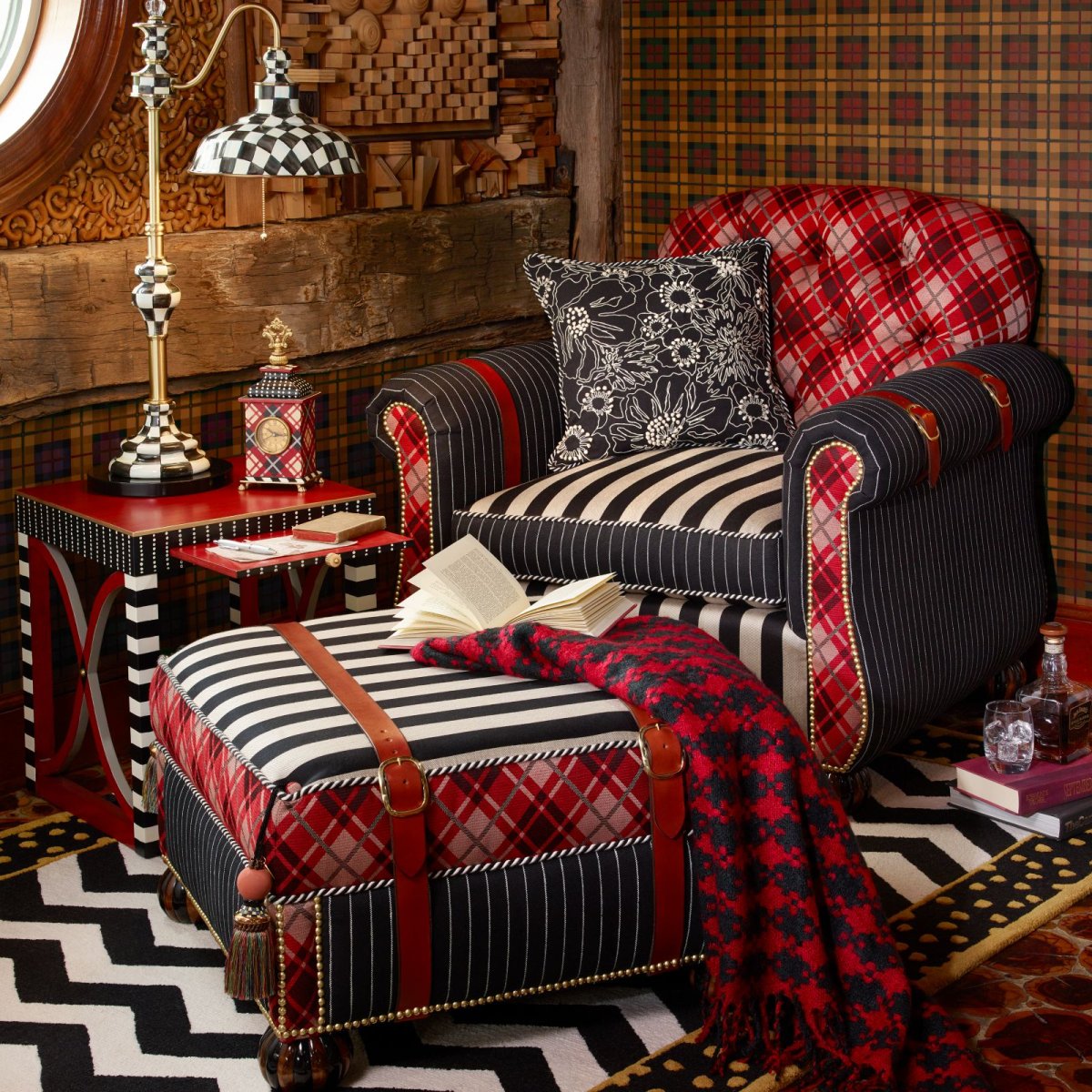 Шторы тартан