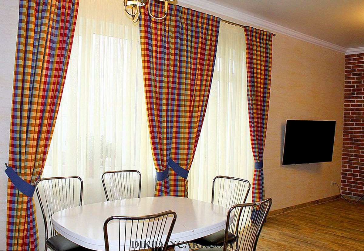 Шторы шотландка
