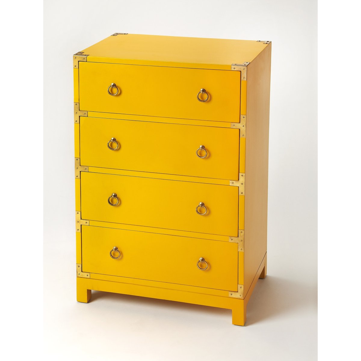 Комод в детскую желтый с розовым