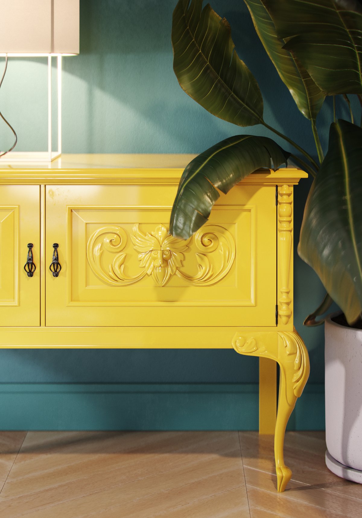 Комоды желтые дизайнерские