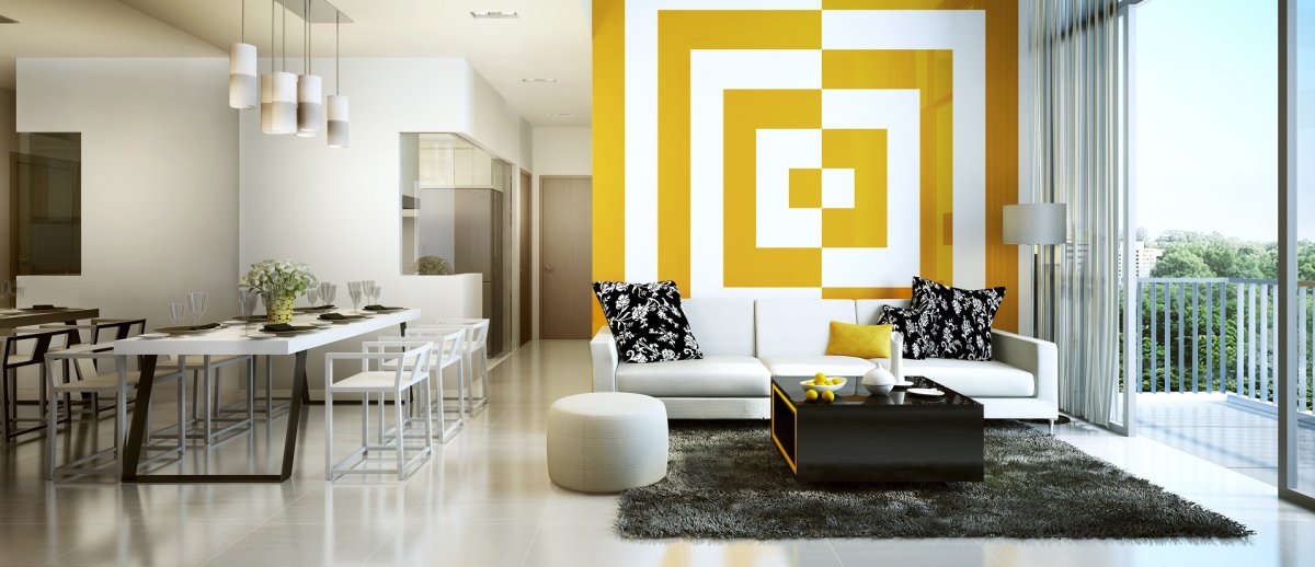 Геометрический орнамент в интерьере