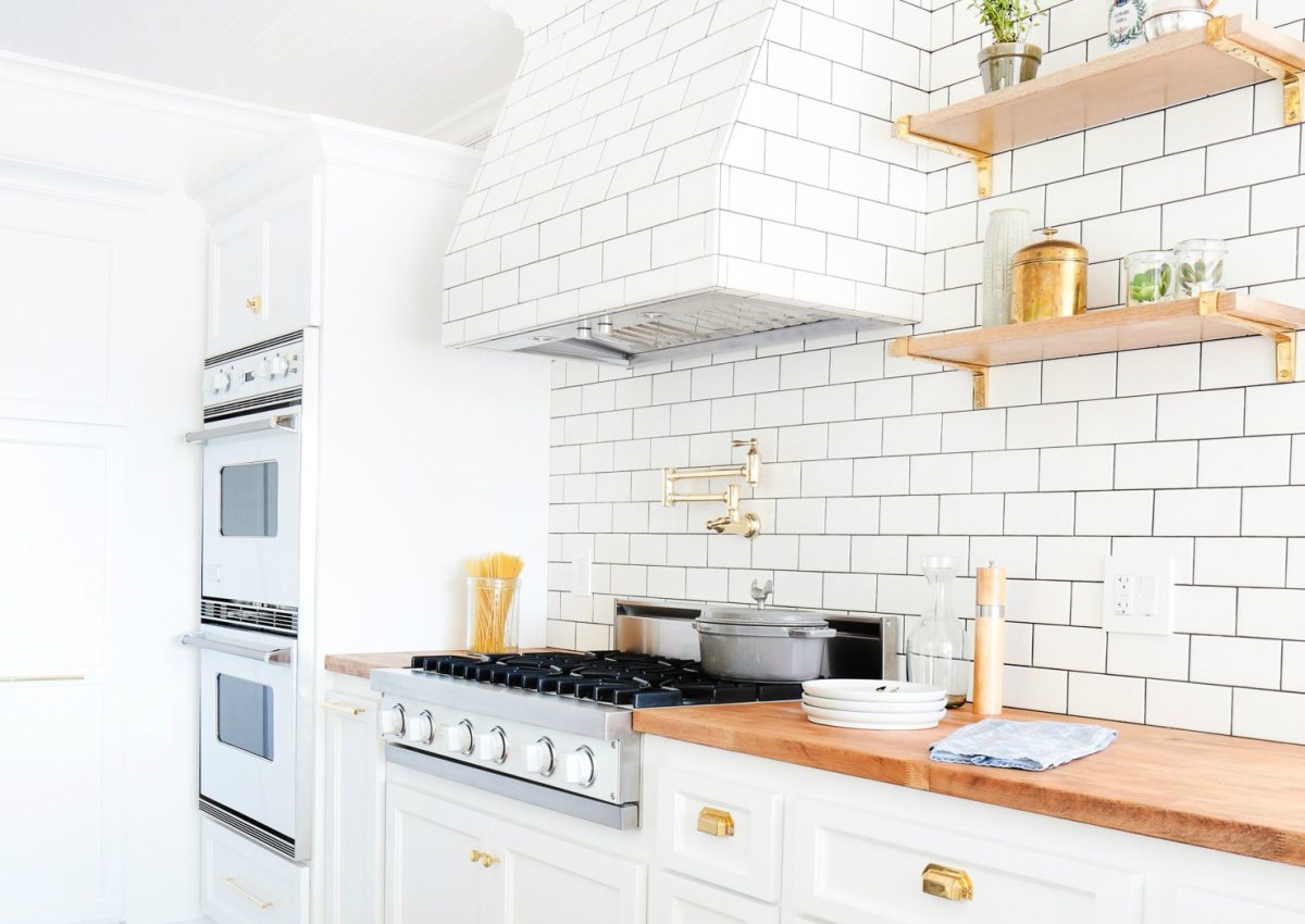 Плитка кирпичиком на кухню