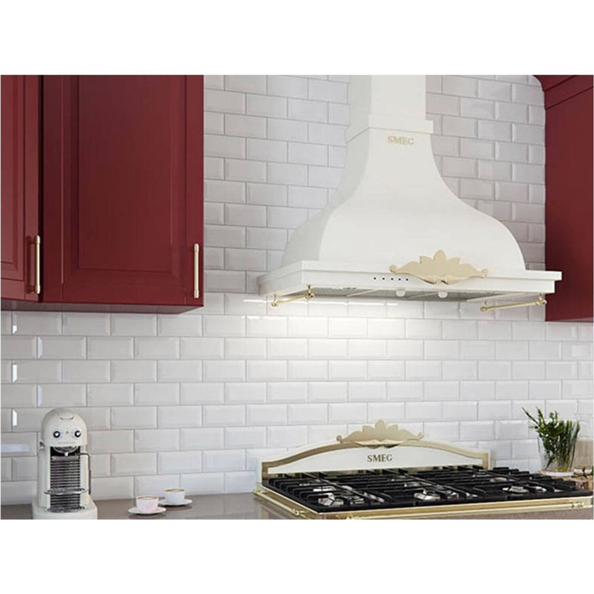 Кухонный фартук кирпичиками