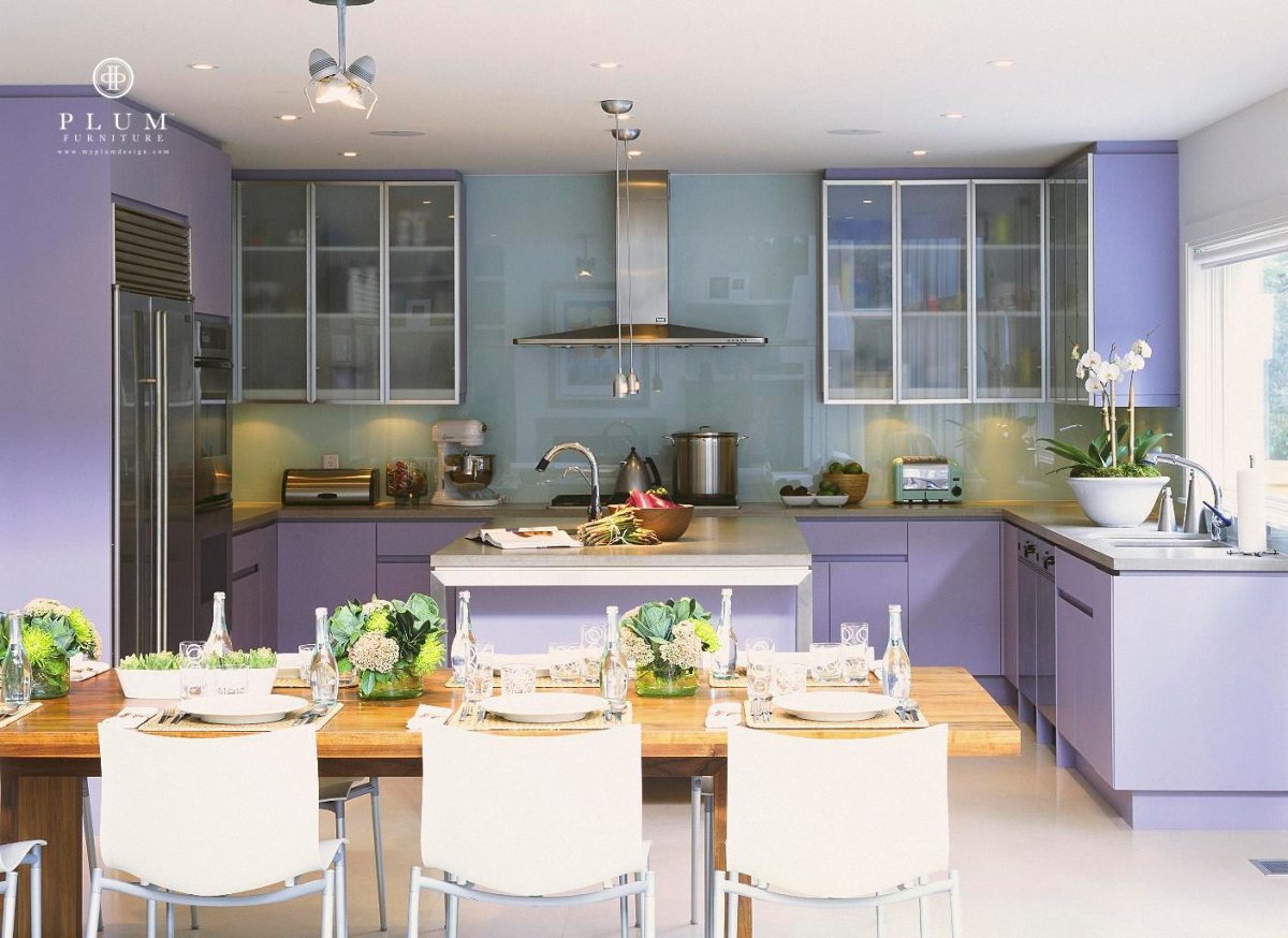 Кухня цвета лаванды