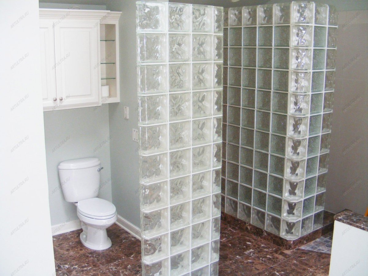 Стеклоблоки Витраблок в интерьере