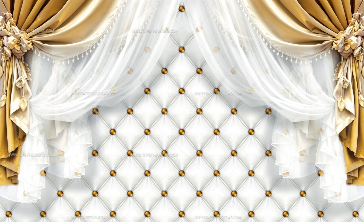 Красные шторы с кистями