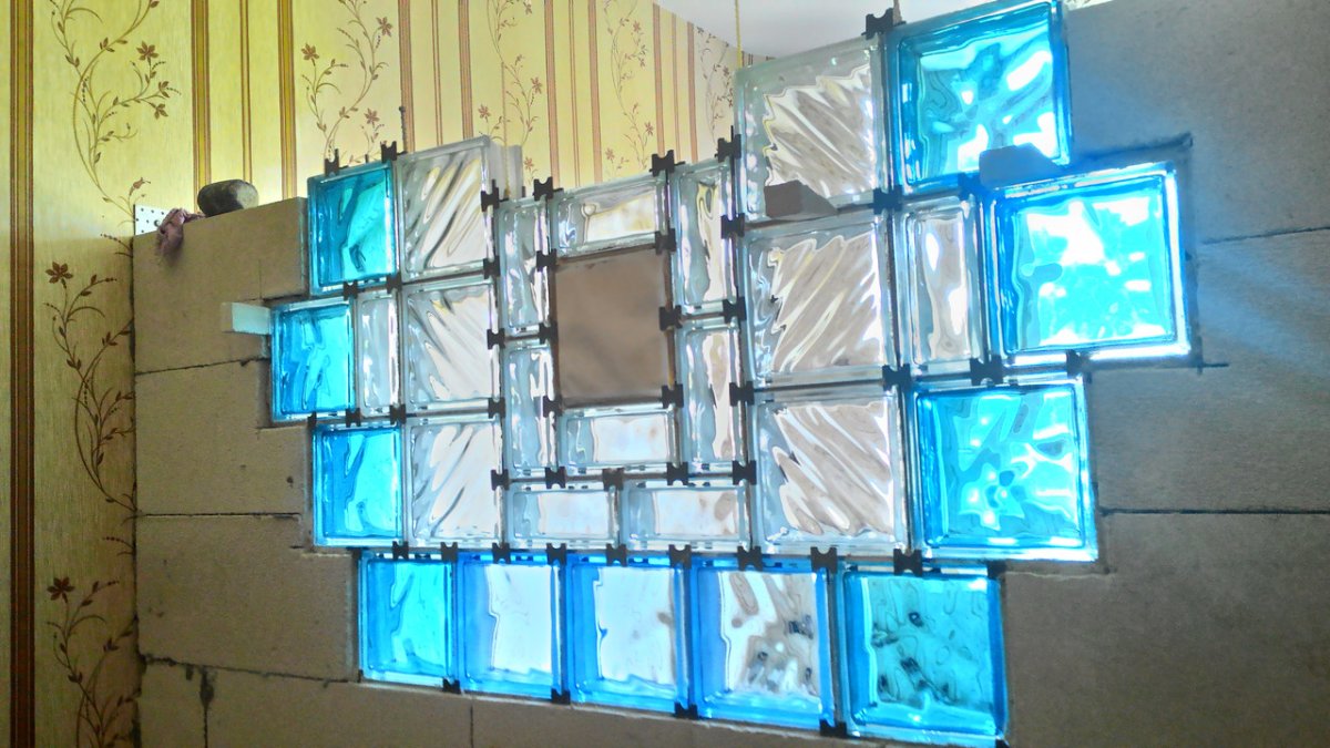 Стеклоблоки Витраблок в интерьере