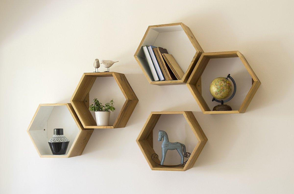 Полки соты желтые