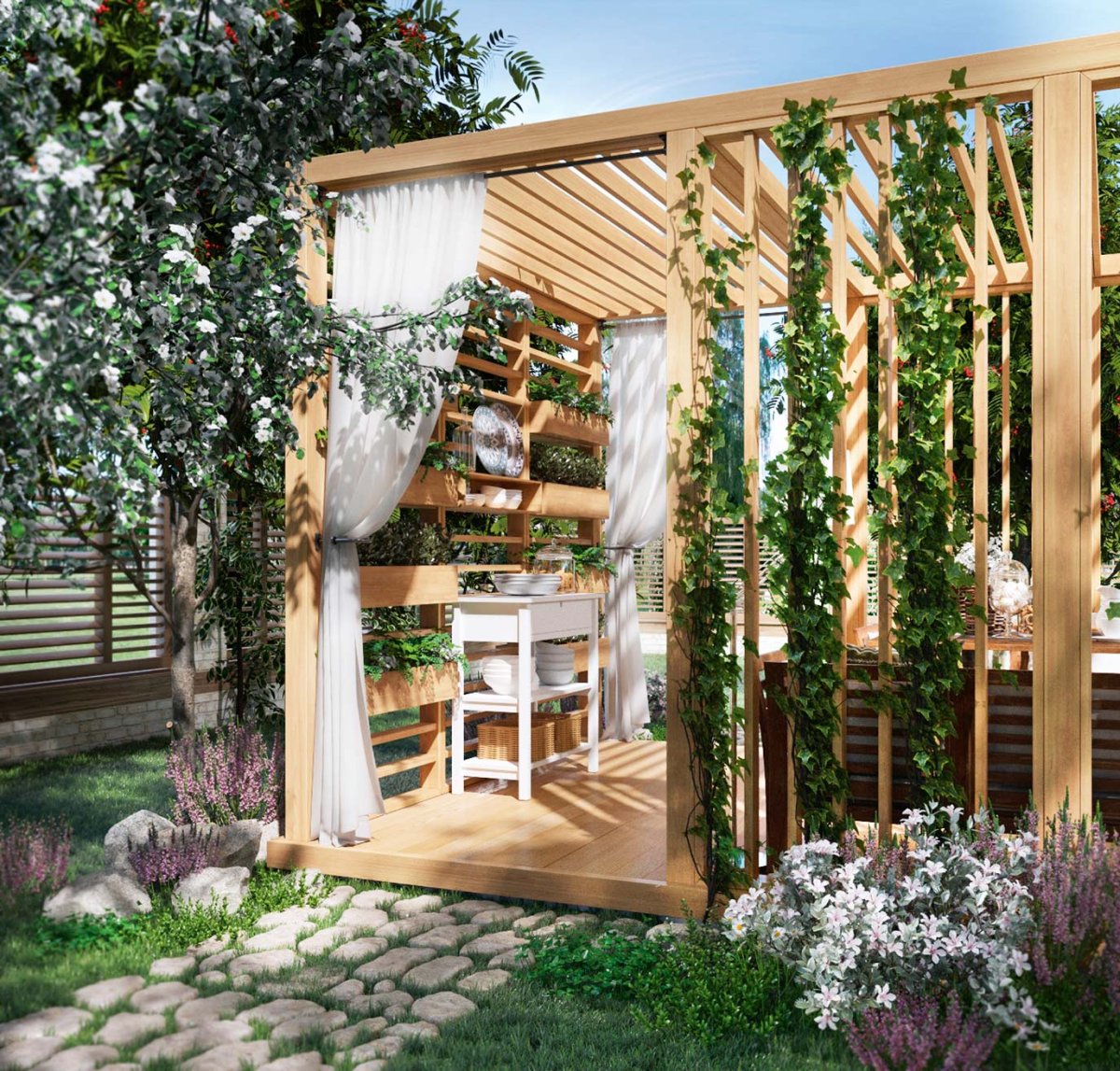 Занавески на веранду