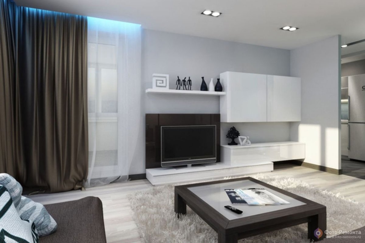 Дизайнерский интерьер однокомнатной квартиры