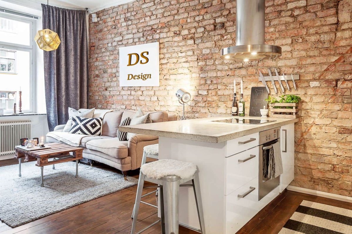 Сканди лофт кирпич