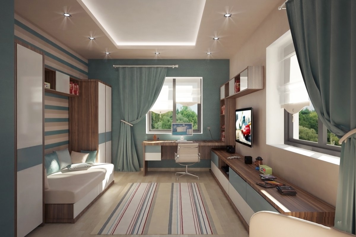 Комната для мальчика школьника 12