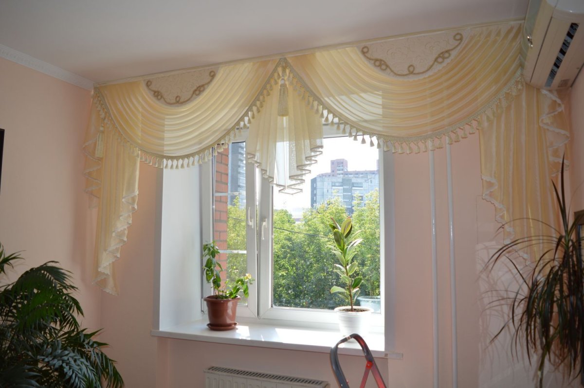 Ламбрекен на кухню своими руками