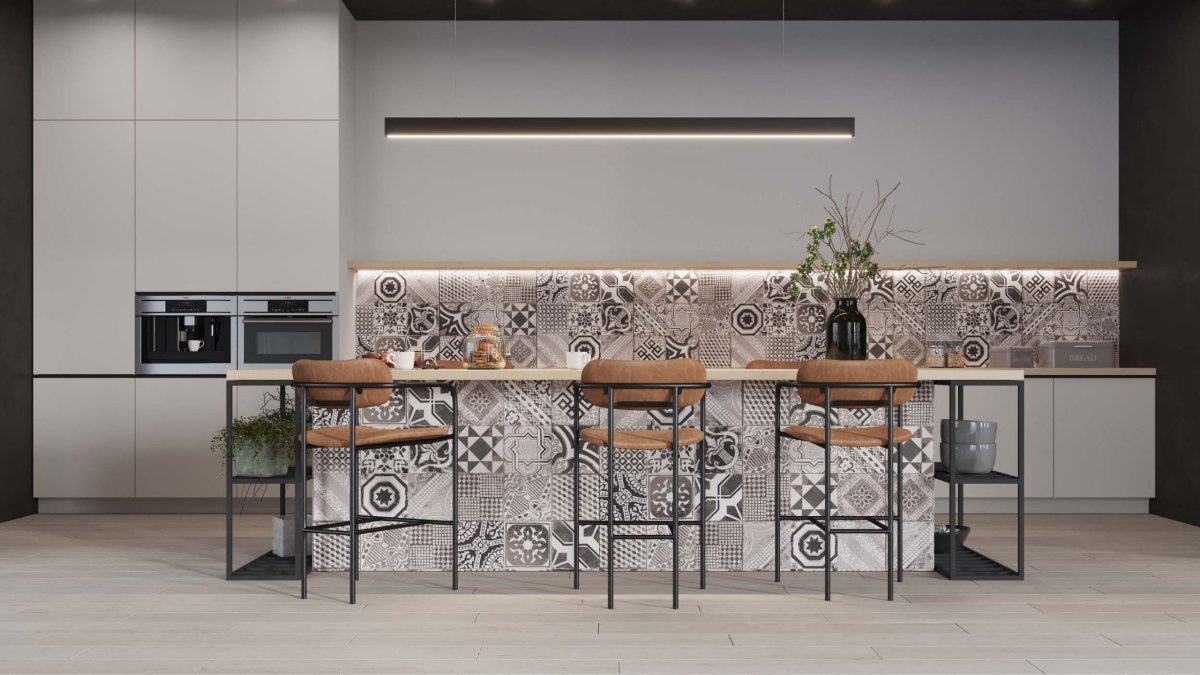 Плитка в обеденной зоне