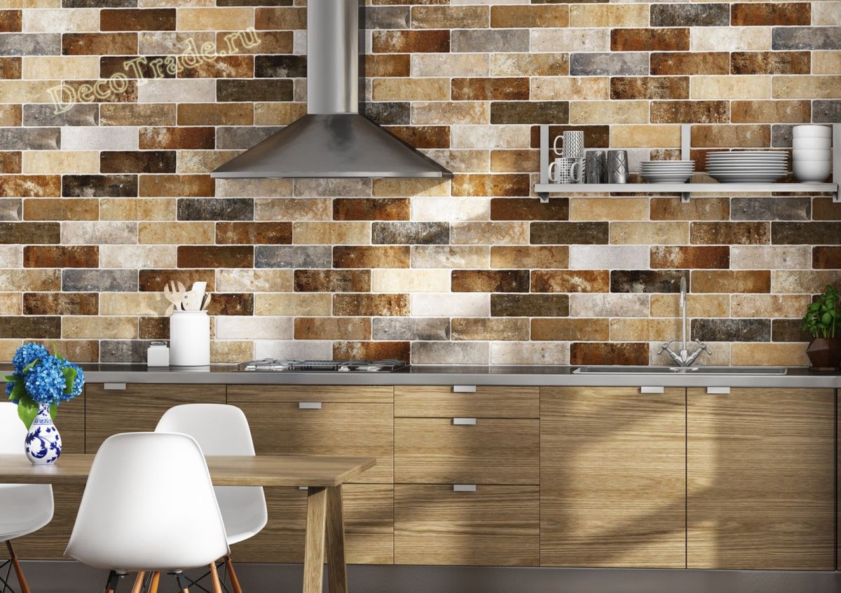 Стены кухни лофт