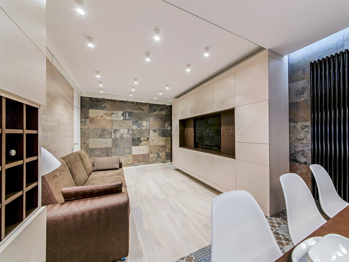 Накладные точечные светильники в интерьере