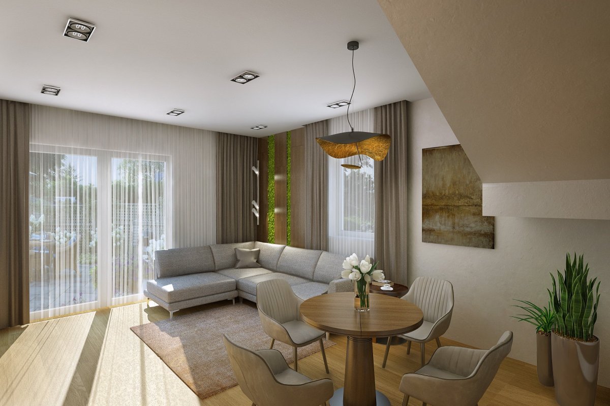 Таунхаус в три этажа в современном стиле