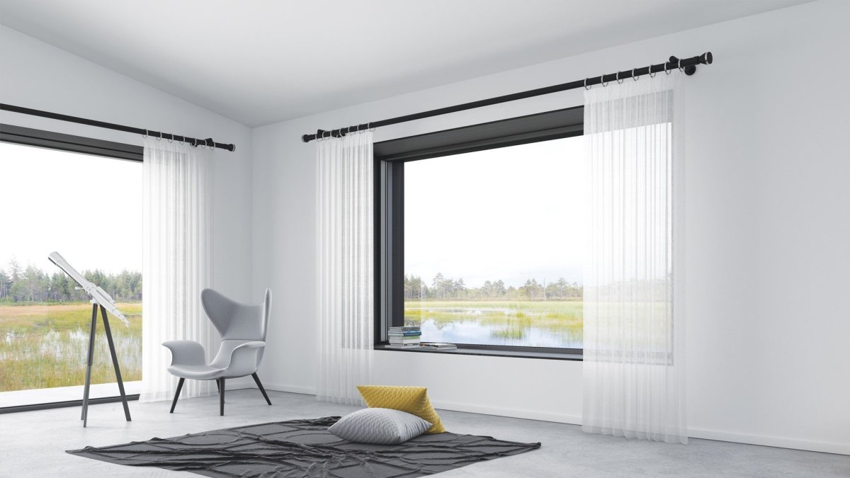 Декор стен шторами