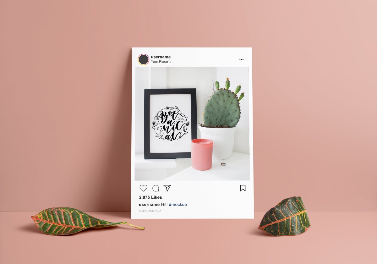 Мокап Инстаграм профиль на компе