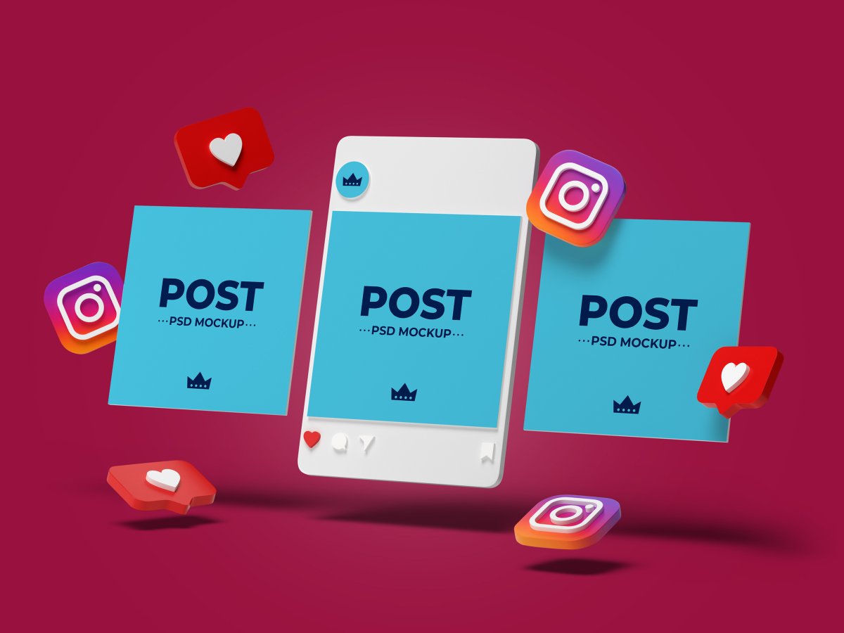 Мокап Инстаграм профиль