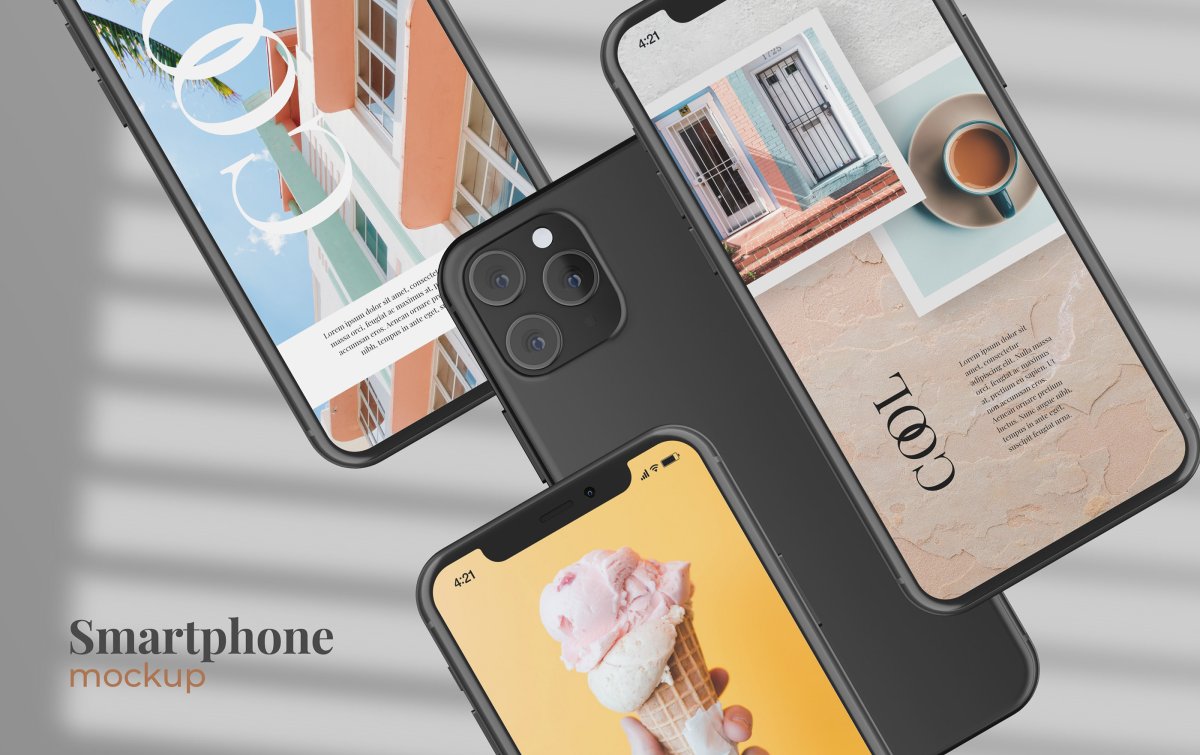 Мокап парень с картиной