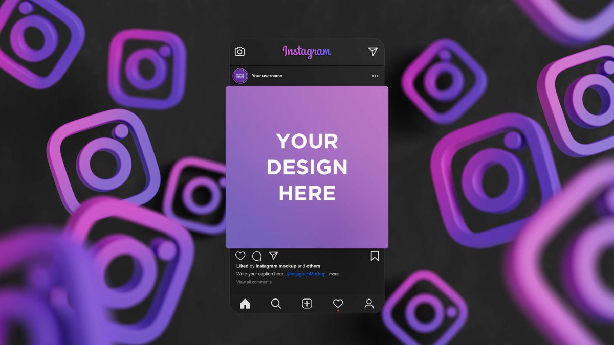 Мокап Инстаграм профиль