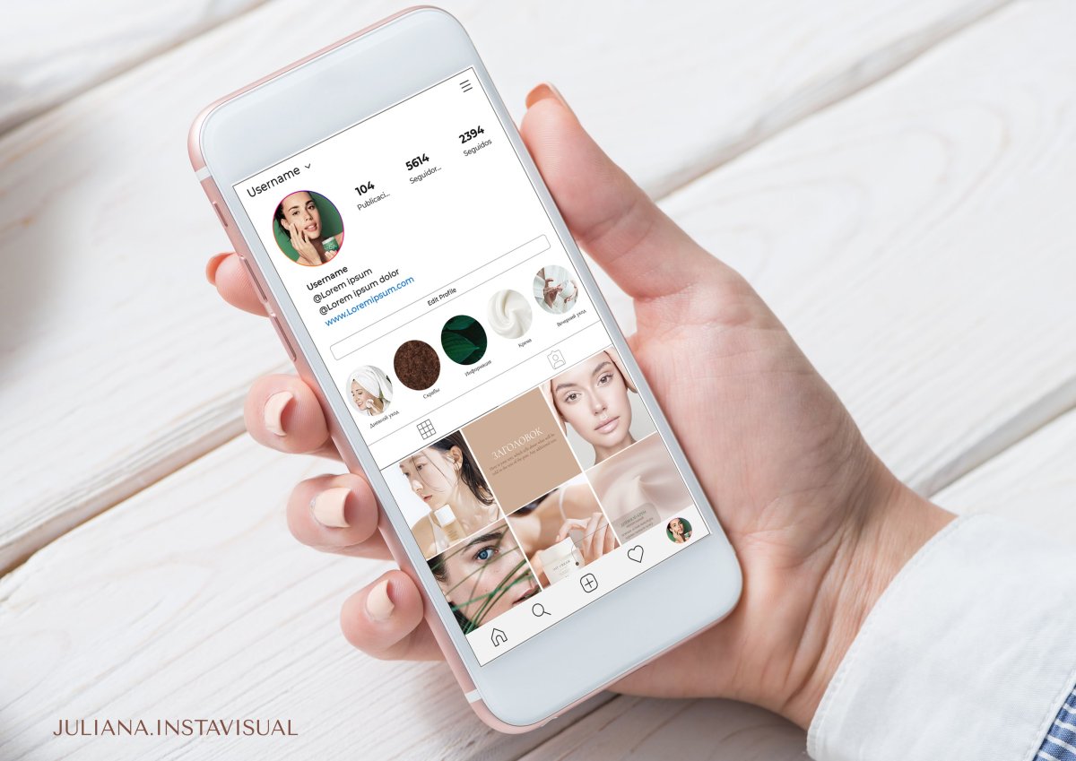 Ледяной пост Инстаграм мокап