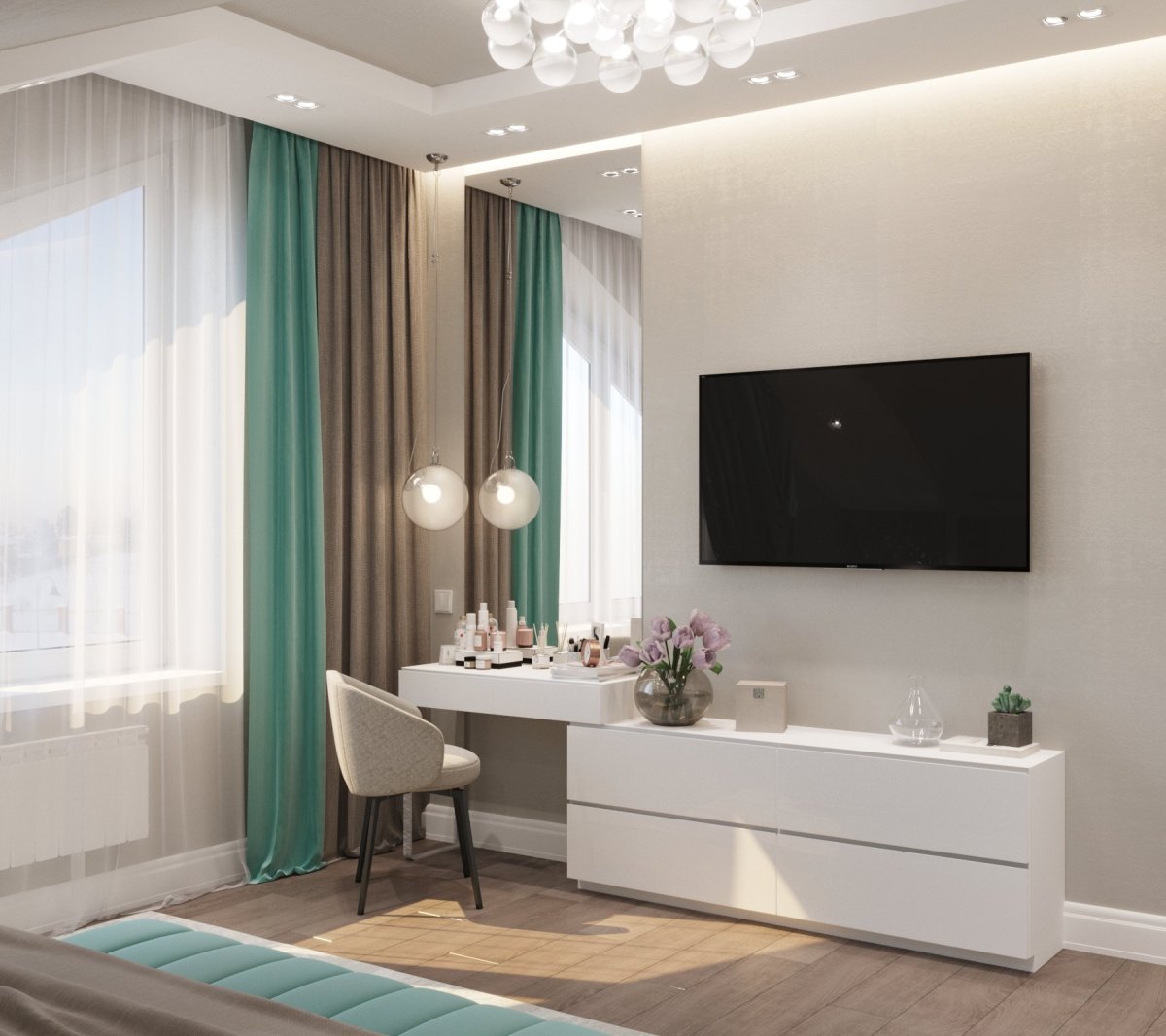 Шторы бархат Аквамарин