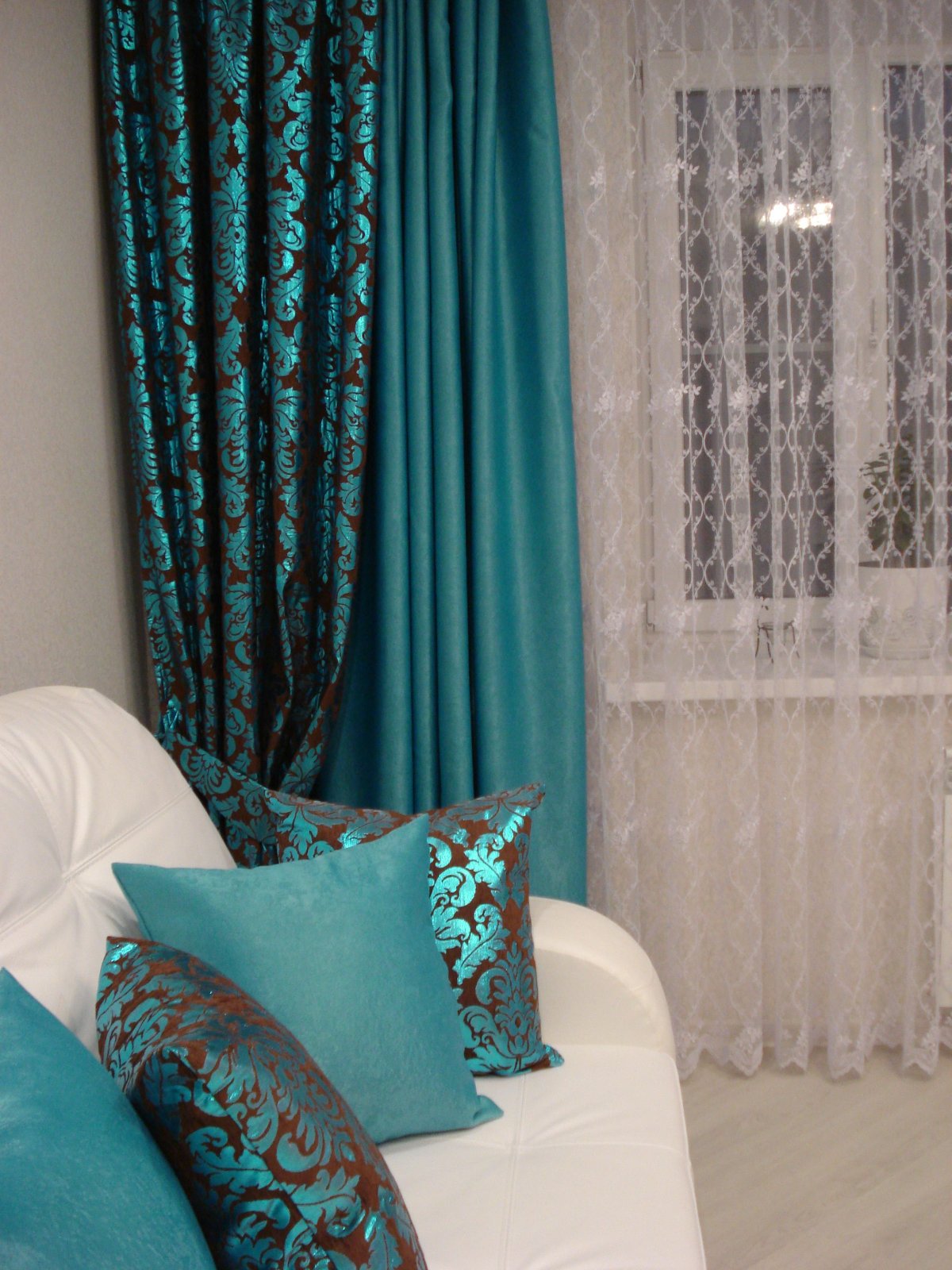 Шторы серый и бирюзовый картинки