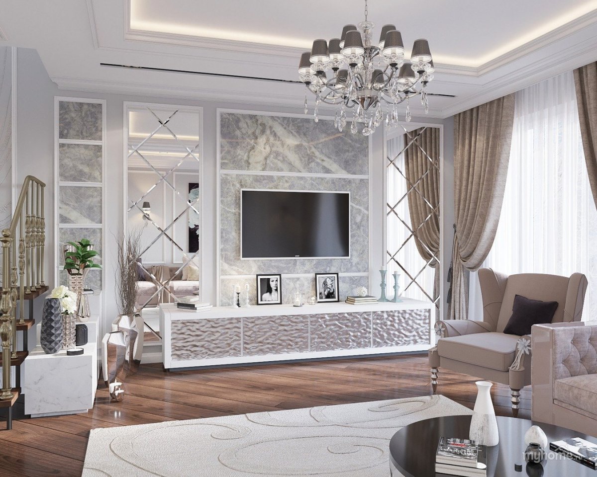 Зеркальная плитка в интерьере