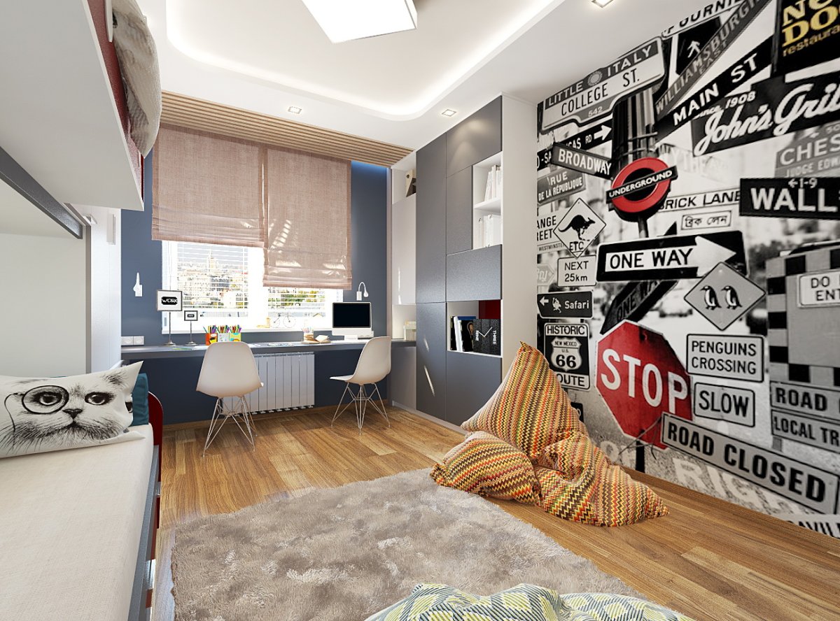 Кровать чердак в студии 20 кв.м