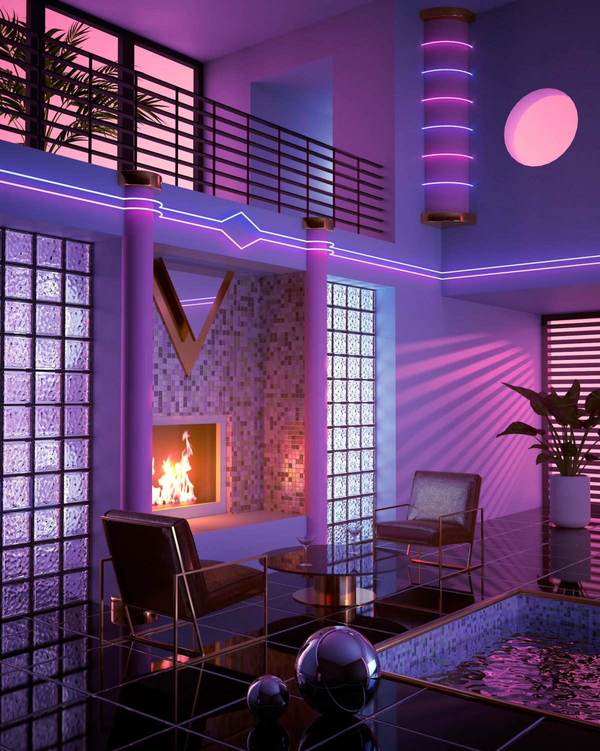 Геймерская комната с подсветкой