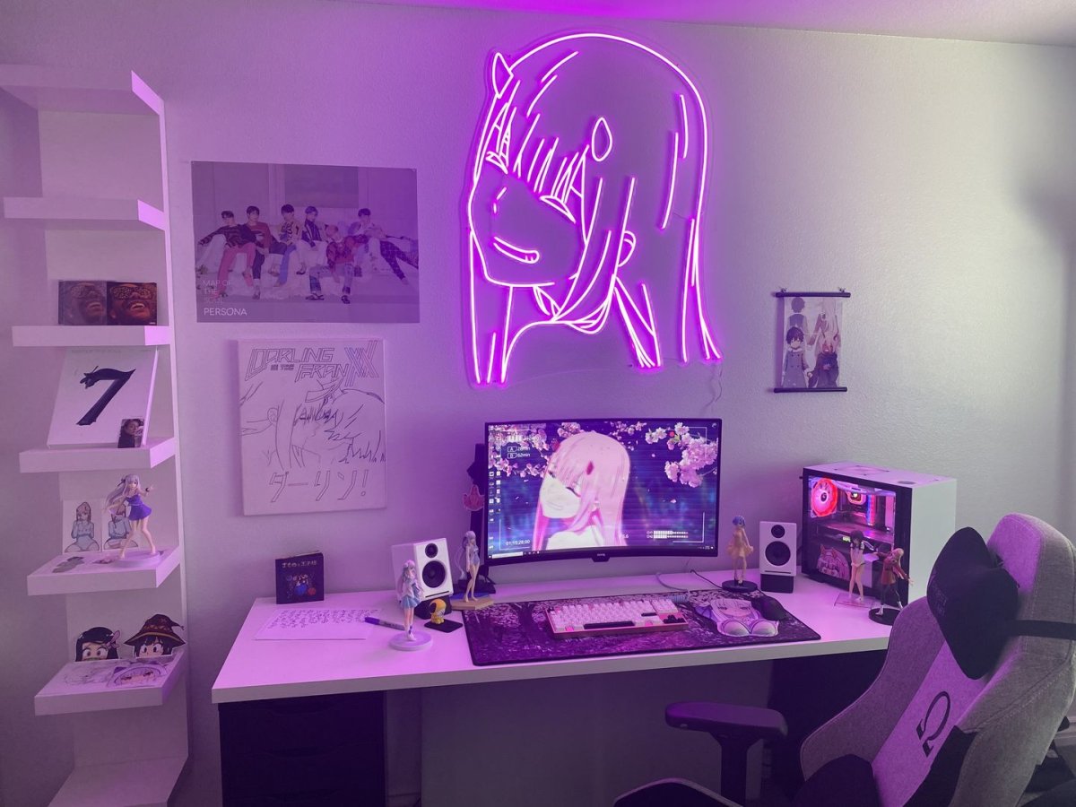 Комната в неоновом стиле