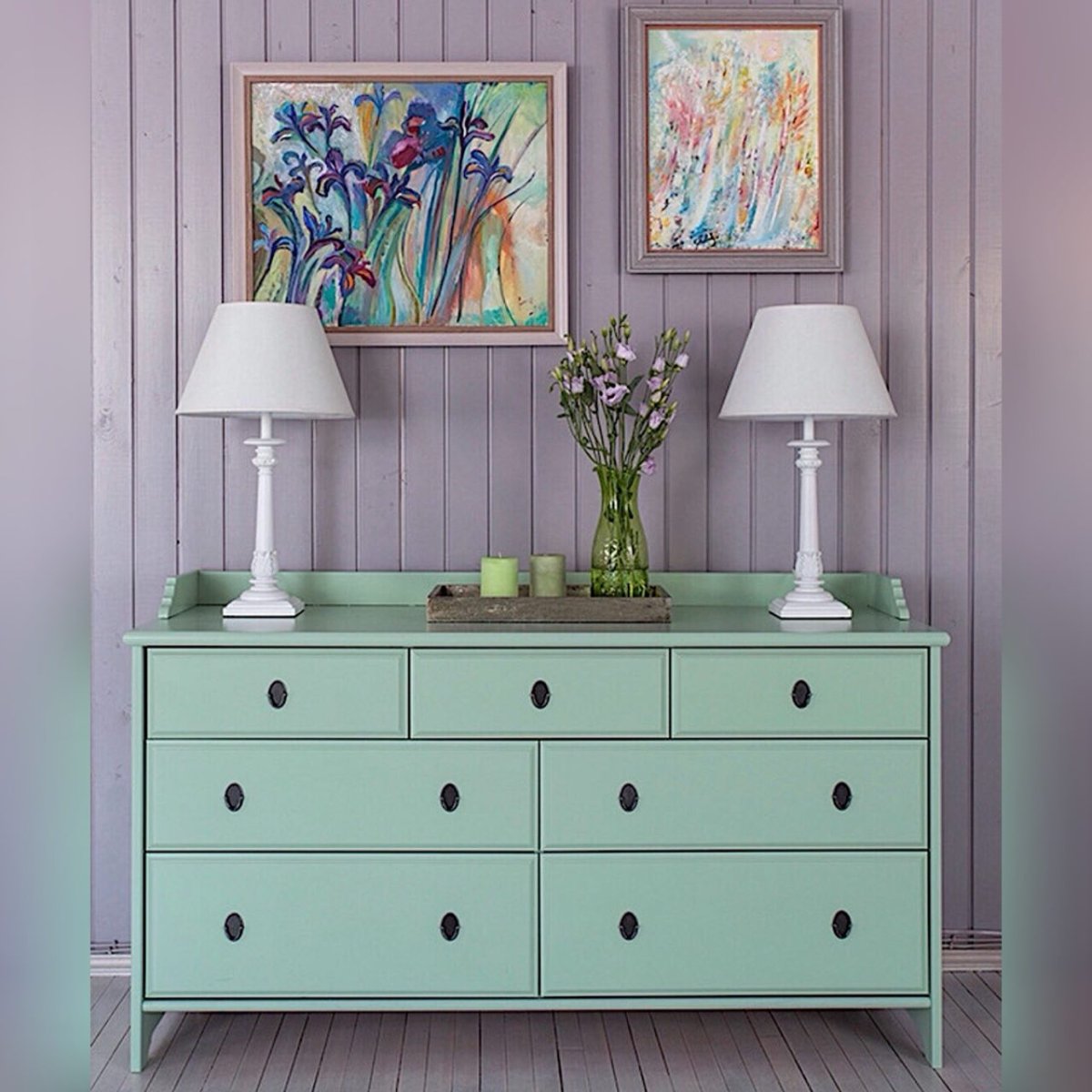Комод современный зеленый