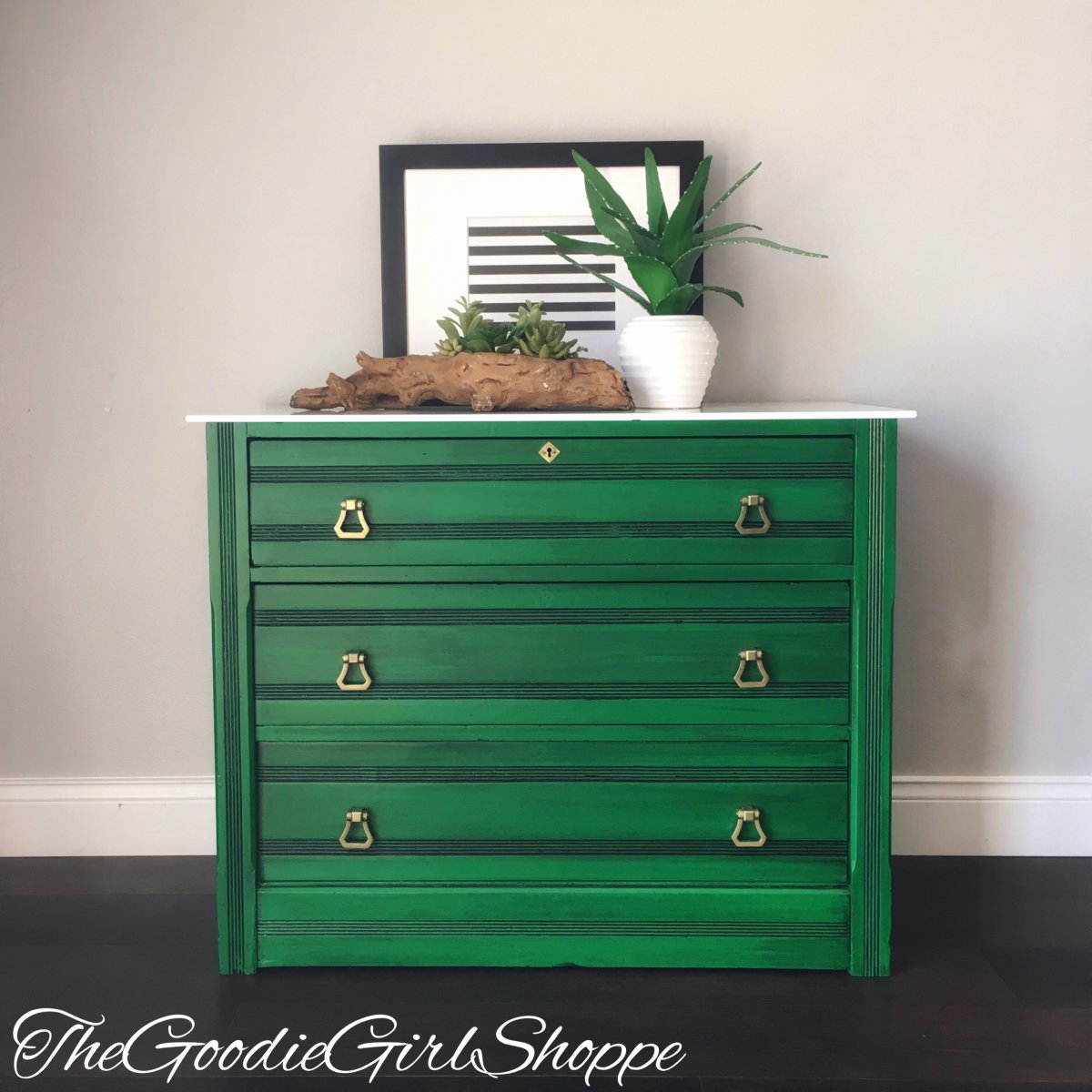 Комод зеленый Винтаж