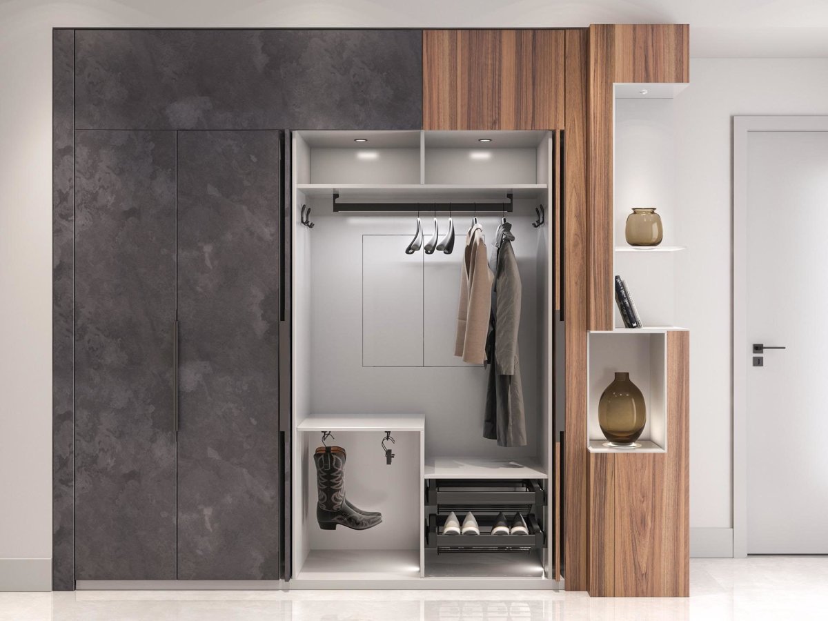 Подвесная тумба в прихожую белая