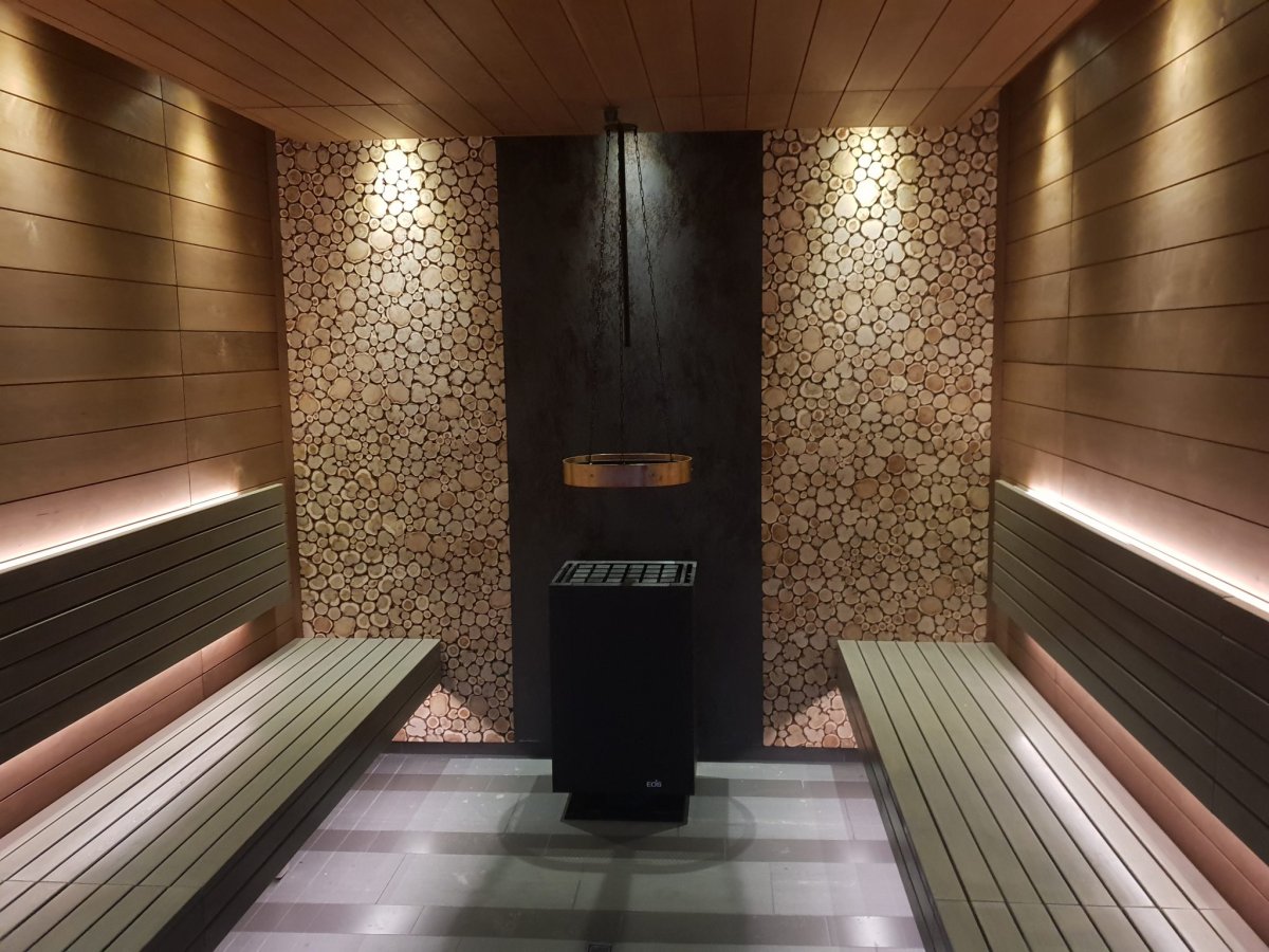 Панели из можжевельника для бани