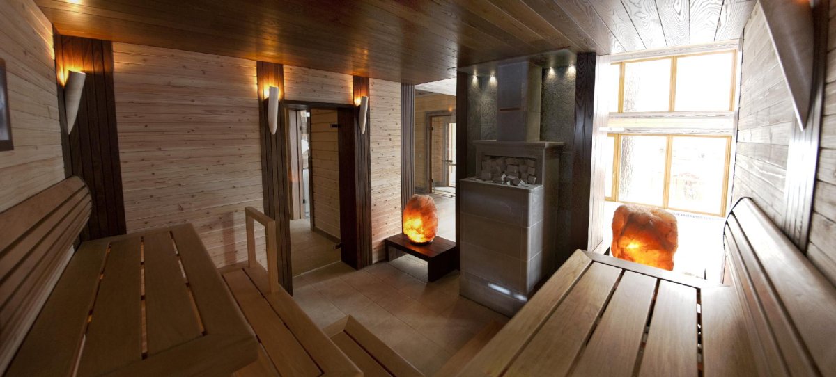 Отделка спилами дерева